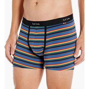 Paul Smith Men"s Striped Logo Band Trunk Long  Boxer Brief Size M Underwear NWOT